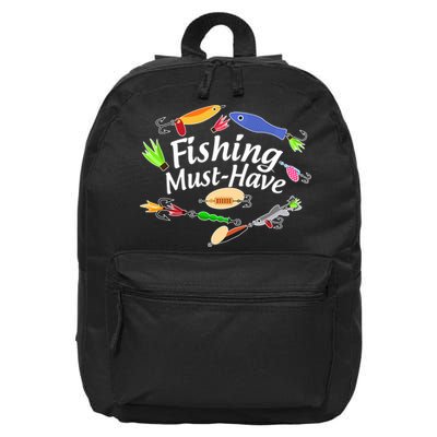 Fishing Must-Have Fishing Lures 16 in Basic Backpack