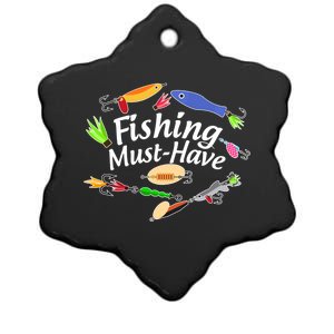 Fishing Must-Have Fishing Lures Ceramic Star Ornament