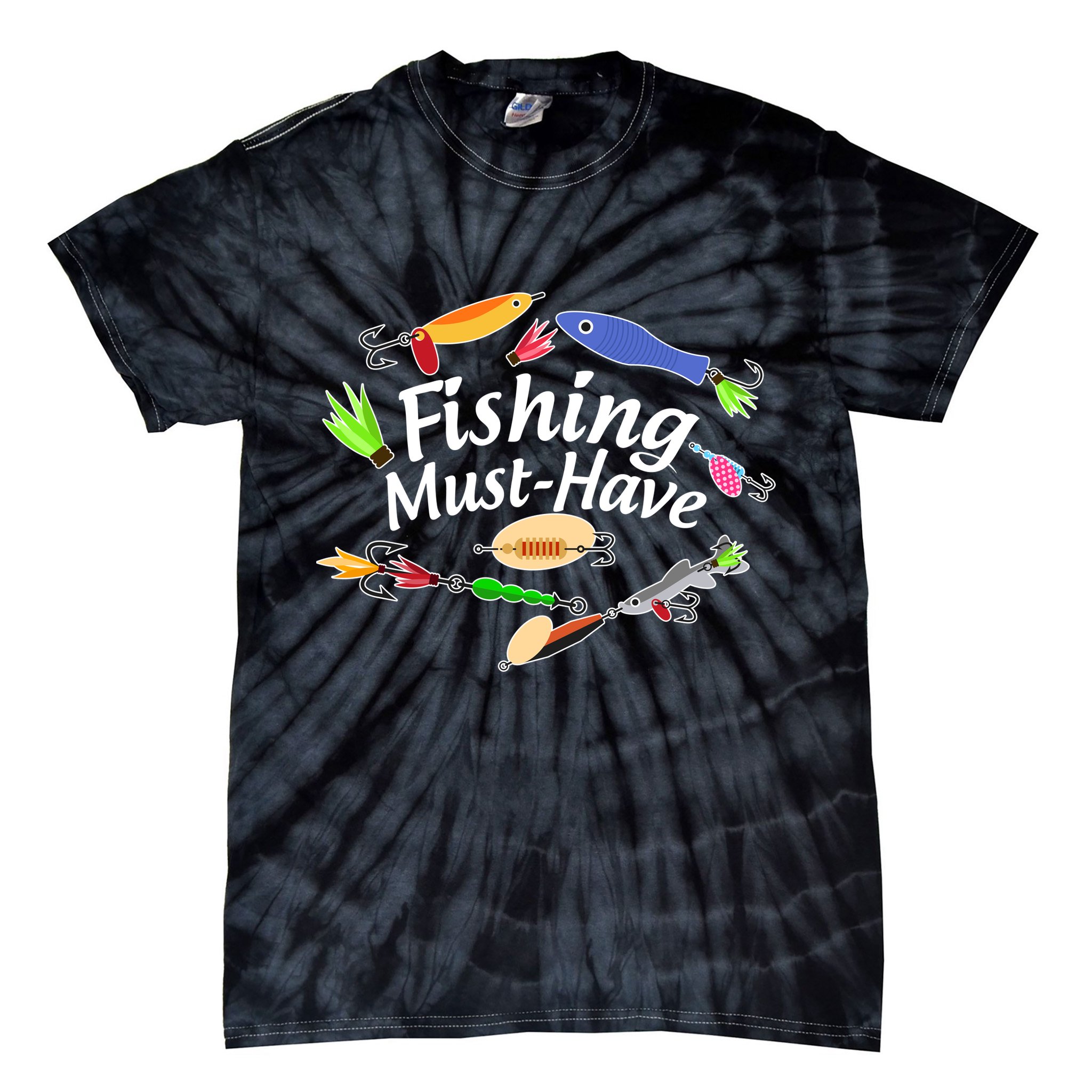 Fishing Must-Have Fishing Lures Tie-Dye T-Shirt