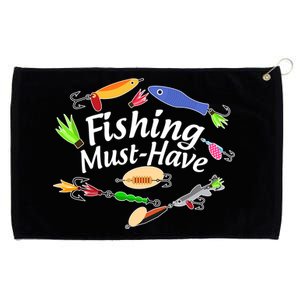 Fishing Must-Have Fishing Lures Grommeted Golf Towel