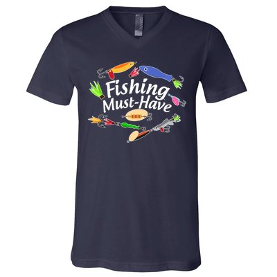 Fishing Must-Have Fishing Lures V-Neck T-Shirt