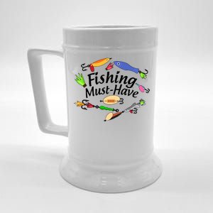 Fishing Must-Have Fishing Lures Beer Stein