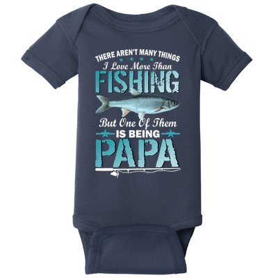 Fishing Papa There Aren't Many Things I Love More Baby Bodysuit