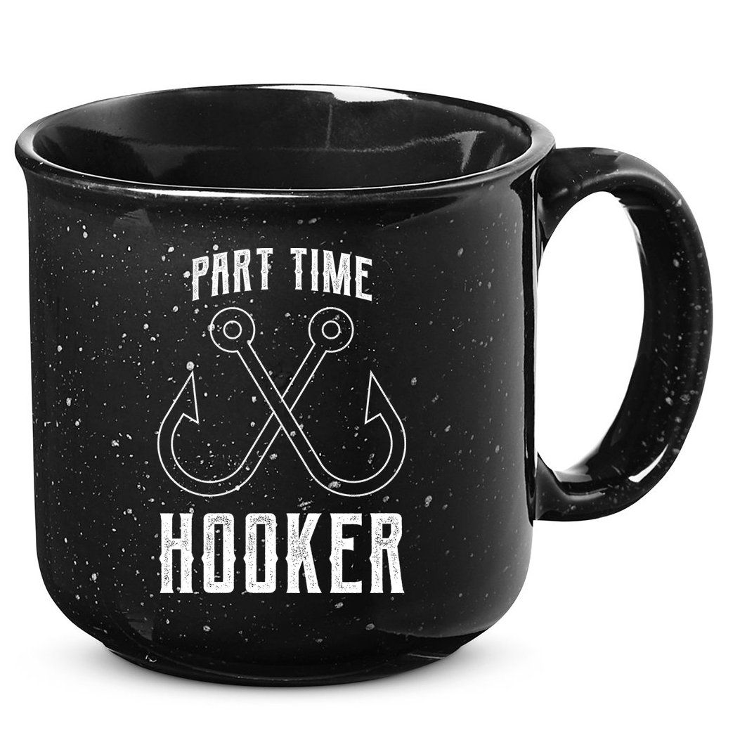 Fishing Part Time Hooker 15oz Campfire Ceramic Mug