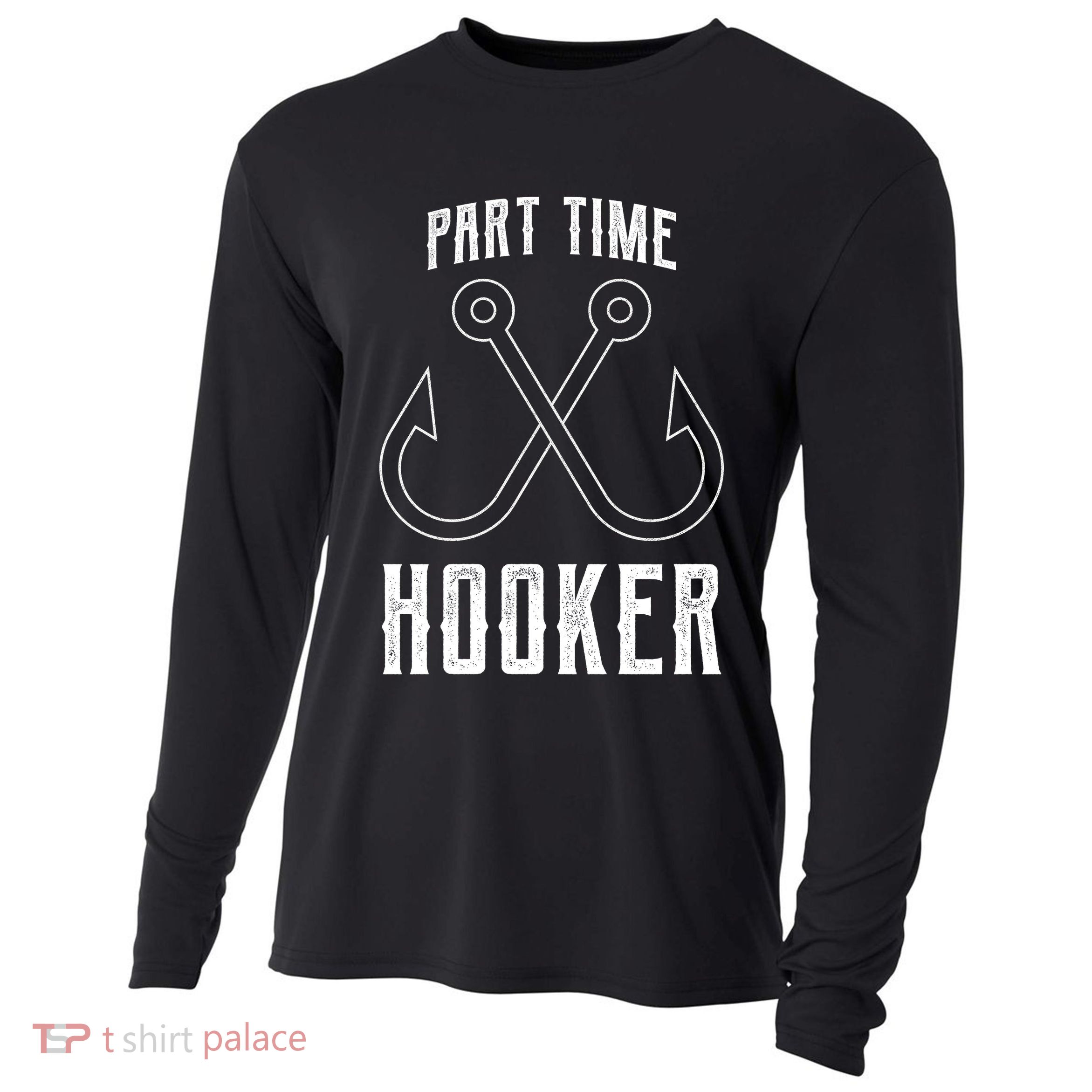 Fishing Part Time Hooker Cooling Performance Long Sleeve Crew