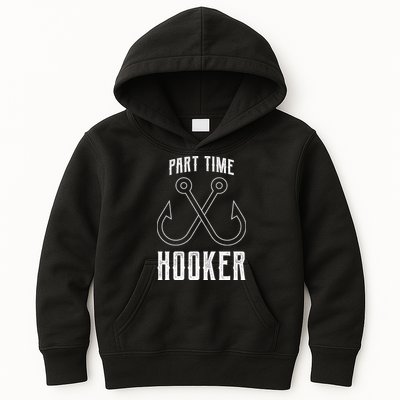 Fishing Part Time Hooker Kids Hoodie