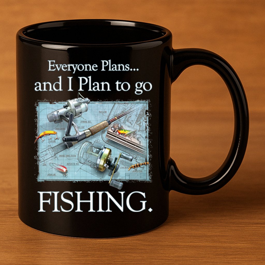Fishing: Plan To Fish 11oz C Handle Ceramic Mug