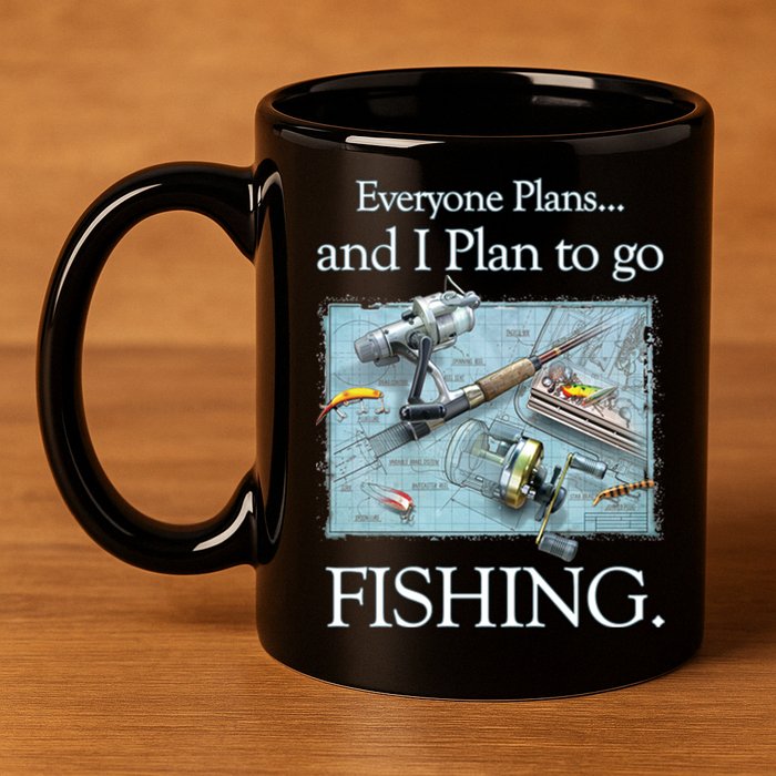 Fishing: Plan To Fish 11oz C Handle Ceramic Mug