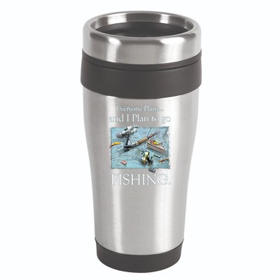 Fishing: Plan To Fish 16oz Travel Tumbler