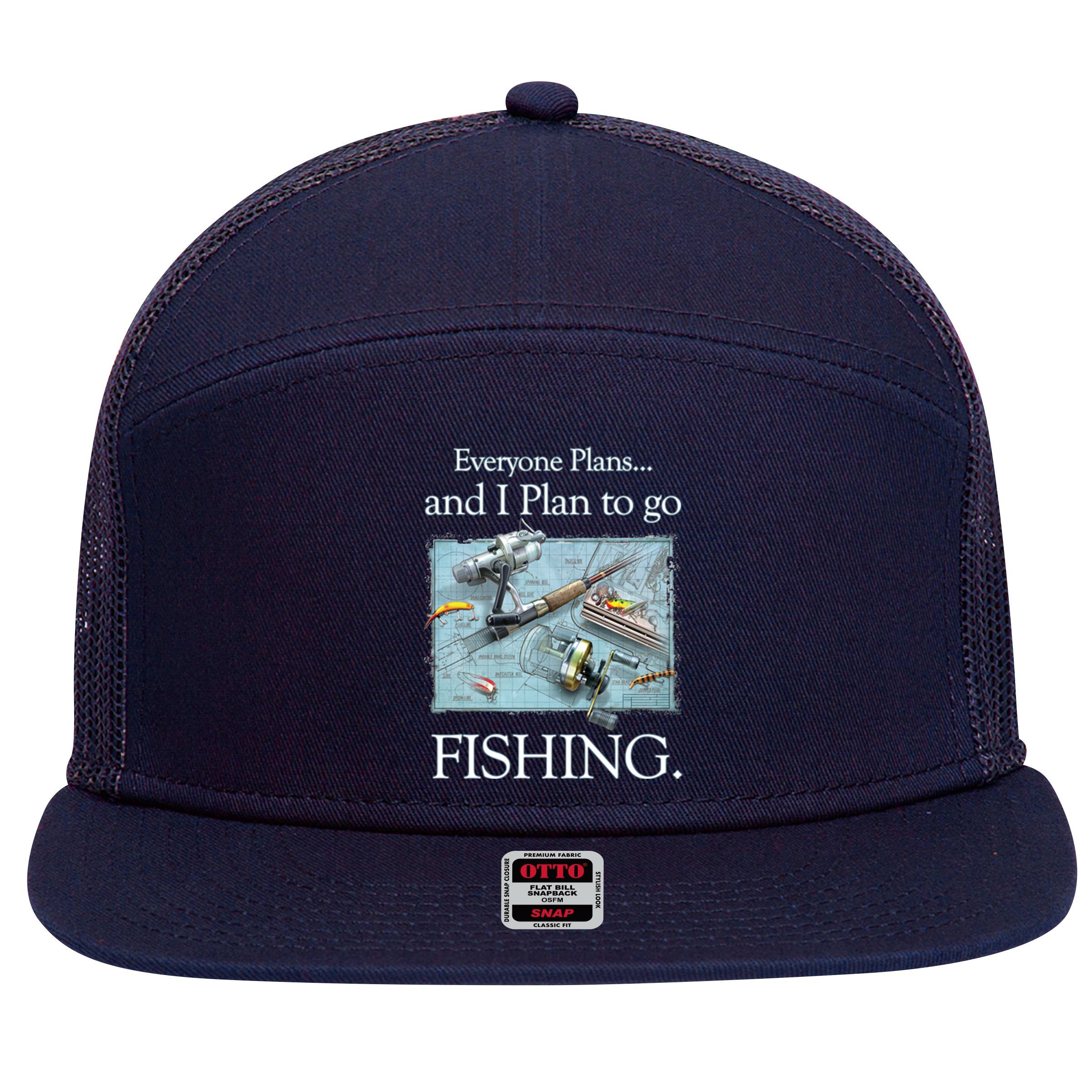 Fishing: Plan To Fish 7 Panel Mesh Trucker Snapback Hat