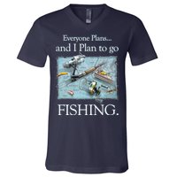 Fishing: Plan To Fish V-Neck T-Shirt