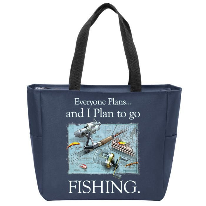 Fishing: Plan To Fish Zip Tote Bag