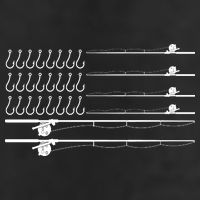 Fishing Pole Hooks USA American Flag Adult Drive Performance Visor