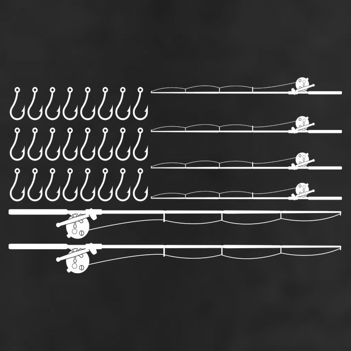 Fishing Pole Hooks USA American Flag Adult Drive Performance Visor