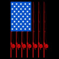 Fishing Poles USA American Flag Impact Tech Backpack
