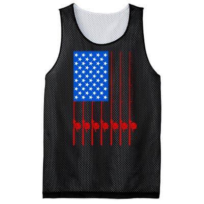 Fishing Poles USA American Flag Mesh Reversible Basketball Jersey Tank