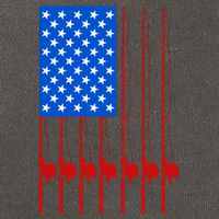 Fishing Poles USA American Flag Cotton Canvas Backpack