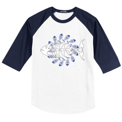 Fishing Primal Surf Baseball Sleeve Shirt