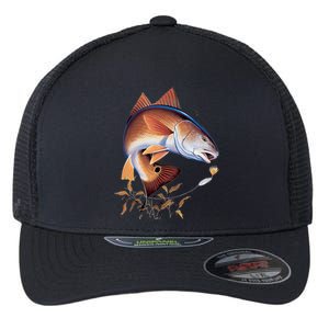 Fishing: Red Fish Flexfit Unipanel Trucker Cap