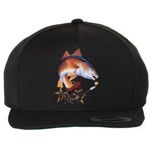 Fishing: Red Fish Wool Snapback Cap