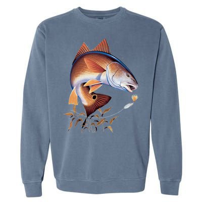 Fishing: Red Fish Garment-Dyed Sweatshirt