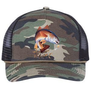 Fishing: Red Fish Retro Rope Trucker Hat Cap