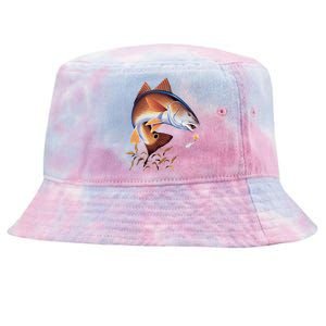 Fishing: Red Fish Tie-Dyed Bucket Hat