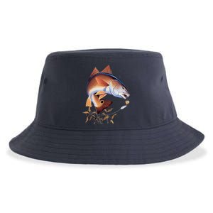 Fishing: Red Fish Sustainable Bucket Hat