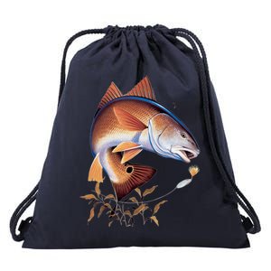 Fishing: Red Fish Drawstring Bag