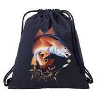 Fishing: Red Fish Drawstring Bag