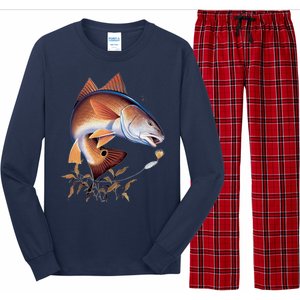 Fishing: Red Fish Long Sleeve Pajama Set