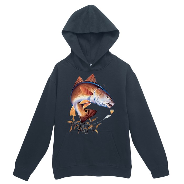 Fishing: Red Fish Urban Pullover Hoodie