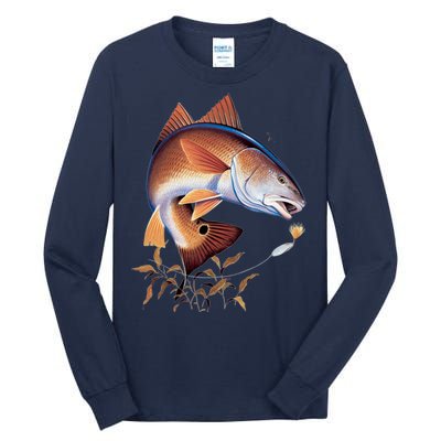 Fishing: Red Fish Tall Long Sleeve T-Shirt