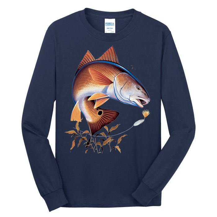 Fishing: Red Fish Tall Long Sleeve T-Shirt