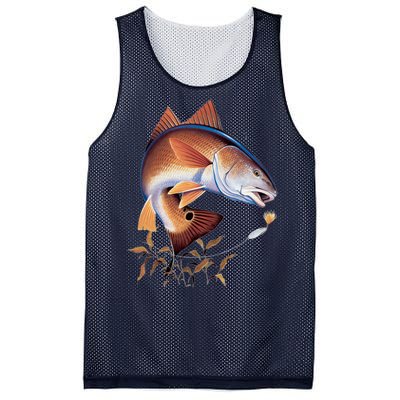 Fishing: Red Fish Mesh Reversible Basketball Jersey Tank