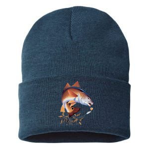 Fishing: Red Fish Sustainable Knit Beanie