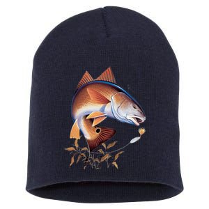 Fishing: Red Fish Short Acrylic Beanie