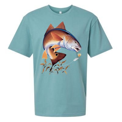 Fishing: Red Fish Sueded Cloud Jersey T-Shirt