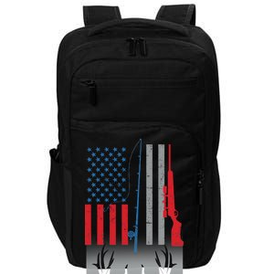 Fishing Rod Hunting Rifle American Flag Impact Tech Backpack