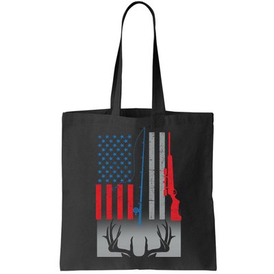 Fishing Rod Hunting Rifle American Flag Bag