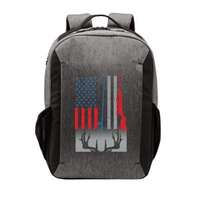 Fishing Rod Hunting Rifle American Flag Vector Backpack