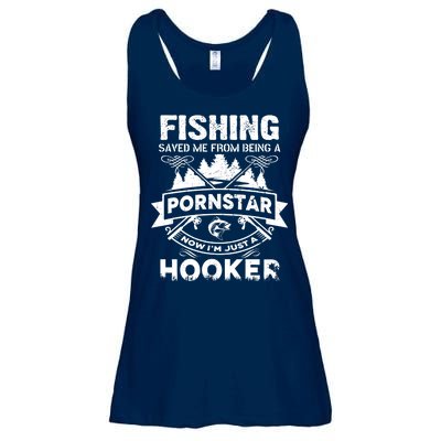 Fishing Saved Me From Being A Pornstar Now I'm Just A Hooker Ladies Essential Flowy Tank