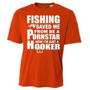 Fishing Saved Me Pornstar Hooker Cooling Performance Crew T-Shirt