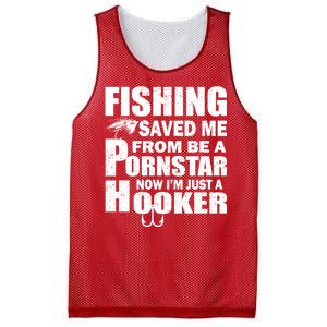 Fishing Saved Me Pornstar Hooker Mesh Reversible Basketball Jersey Tank