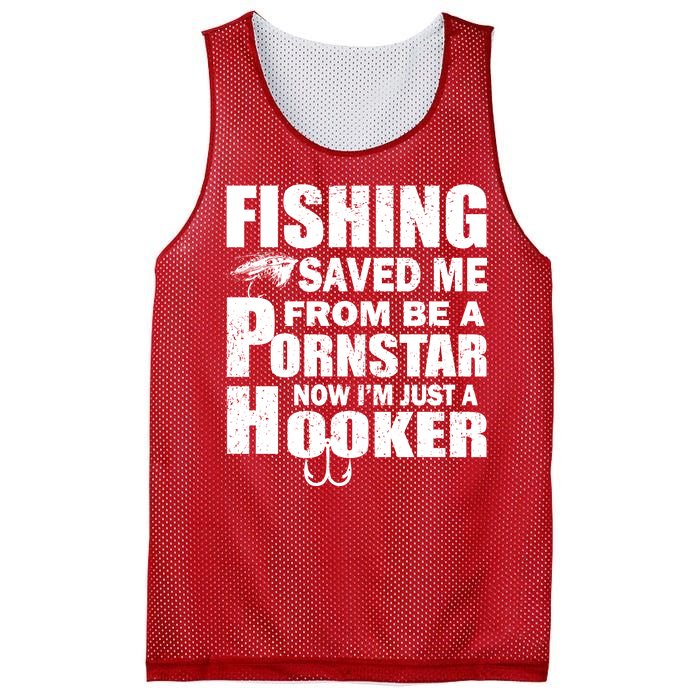 Fishing Saved Me Pornstar Hooker Mesh Reversible Basketball Jersey Tank