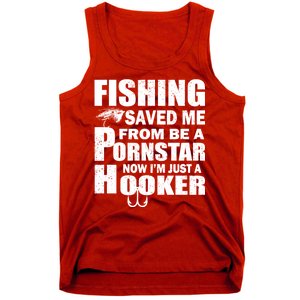 Fishing Saved Me Pornstar Hooker Tank Top