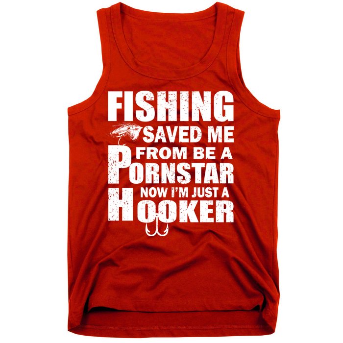 Fishing Saved Me Pornstar Hooker Tank Top