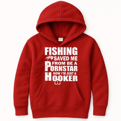 Fishing Saved Me Pornstar Hooker Kids Hoodie