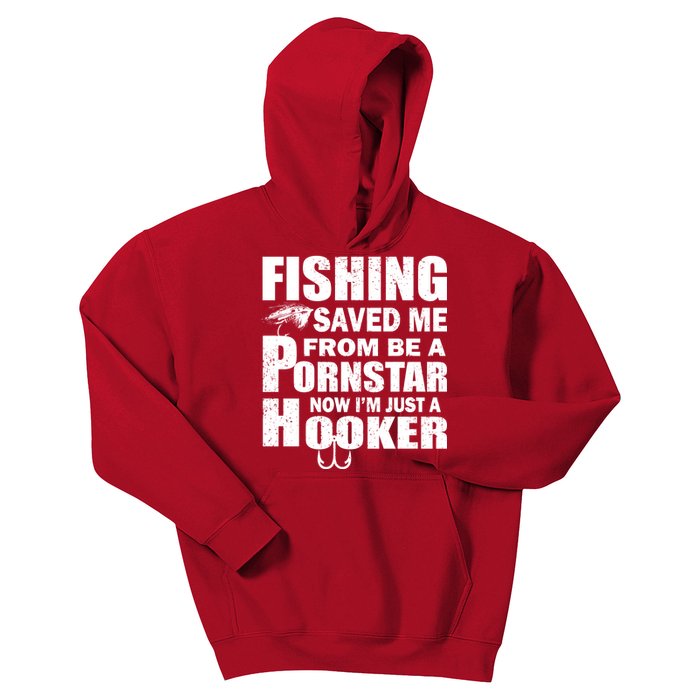 Fishing Saved Me Pornstar Hooker Kids Hoodie