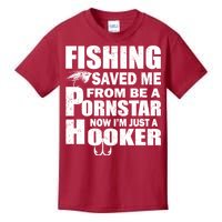 Fishing Saved Me Pornstar Hooker Kids T-Shirt